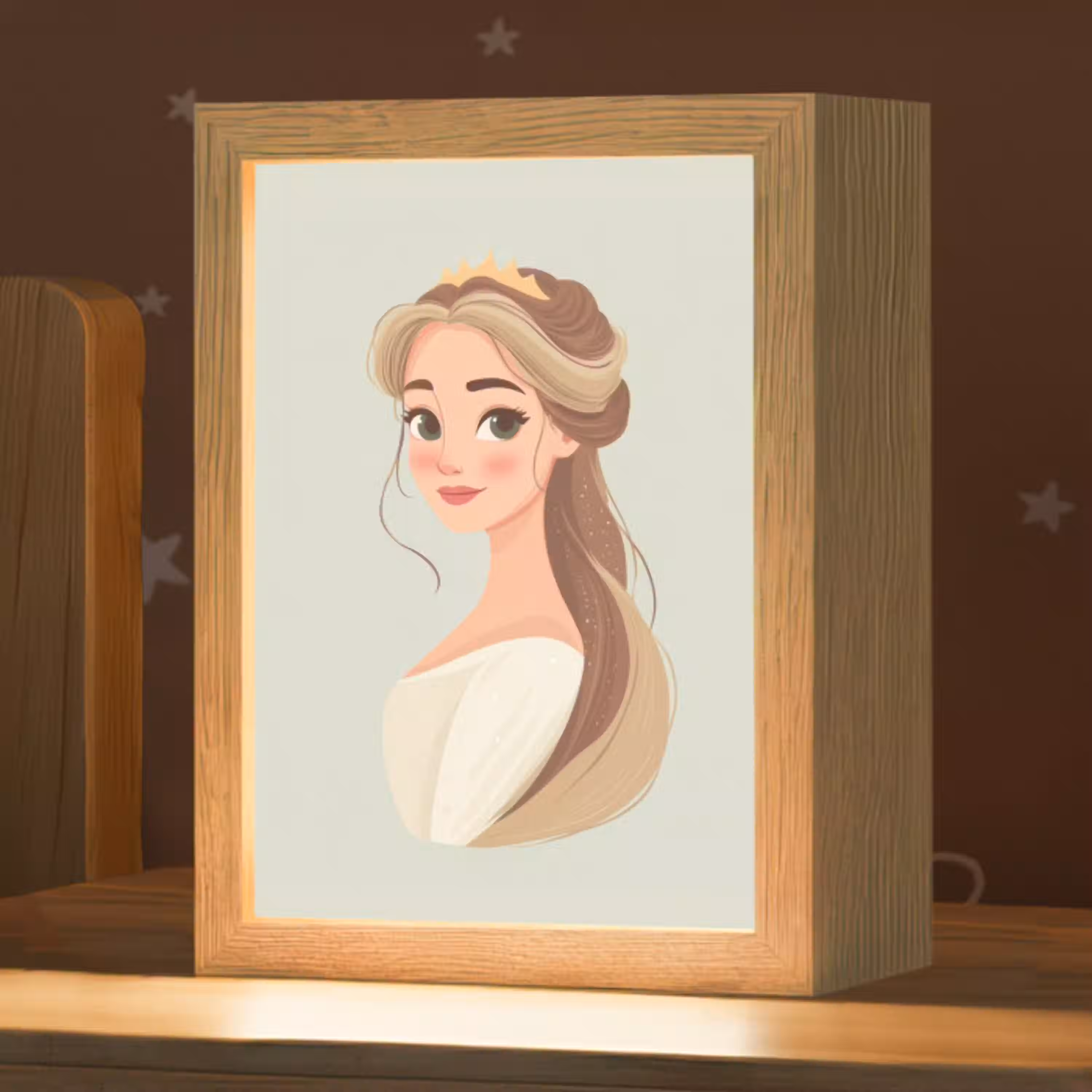 Prinses - Tiara - Groen Light Box met kabel klein -zzz_3d_website