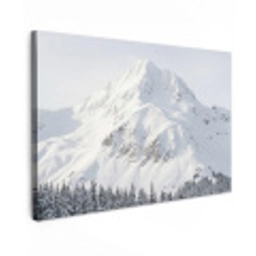 Berg - Sneeuw - Winter - Natuur - Wit canvas 2cm klein -z3d