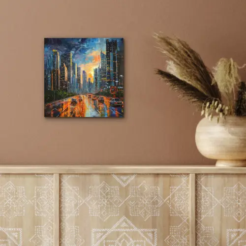 Auto - Skyline - Zon - Blauw aluminium wit klein -sfeer4