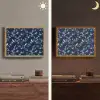 Grafisch - Bloesemtak - Blauw Light Box met batterij (Wandlamp) middel 907 -sfeer3