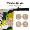 Tropisch - Bladeren - Jungle - Roze - Groen Wandkleed katoen klein 269 -sfeer2