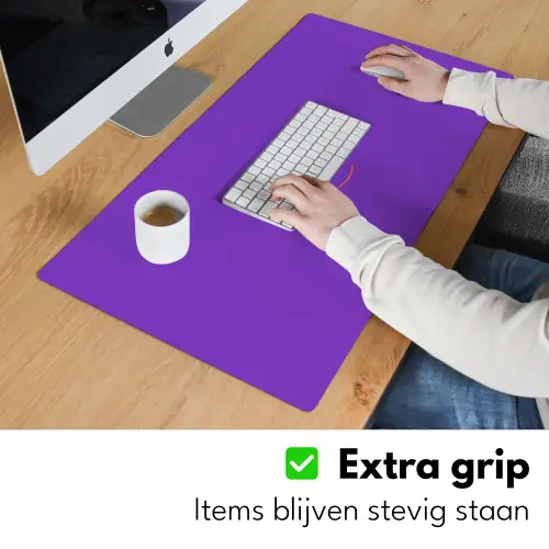 See the good - Oranje - Paars - Smiley Muismat XXL klein -sfeer3