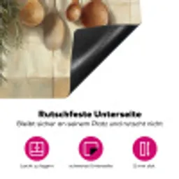 Hout - Keukengerei - Stilleven - Tegels Inductie beschermer vinyl 3mm klein -zzzzzzz-lf-onderkant