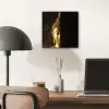 Buddha - Boeddha beeld - Goud - Spiritueel - Zwart aluminium wit klein -sfeer5