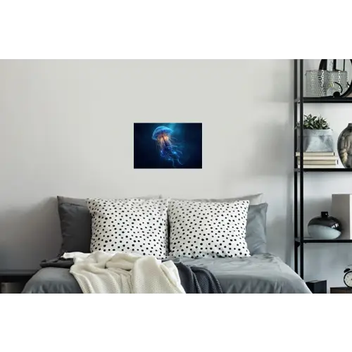 Kwal - Lichtgevend - Tentakels - Blauw Muursticker klein -slaapkamer