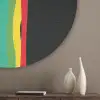 Lippen - Kleuren - Zwart Akoestische PET Vilt - Rond klein -sfeer5_closeup