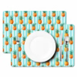 Ananas - Strepen - Groen Placemat vinyl groot 368 -zzsfeer2_Kitchenyeah-website
