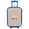 Gele kiepwagen met stenen en stippenpatroon Kinderkoffer - Blauw klein -zz3dotto