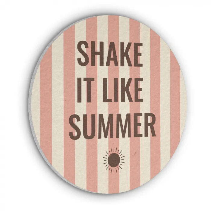 Zomer - Quote - Strepen Akoestische PET Vilt - Rond klein -3d