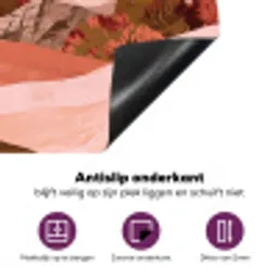 Heuvellandschap - Grafisch - Terracotta Inductie beschermer vinyl 3mm middel -zzzzzzz-cc-onderkant