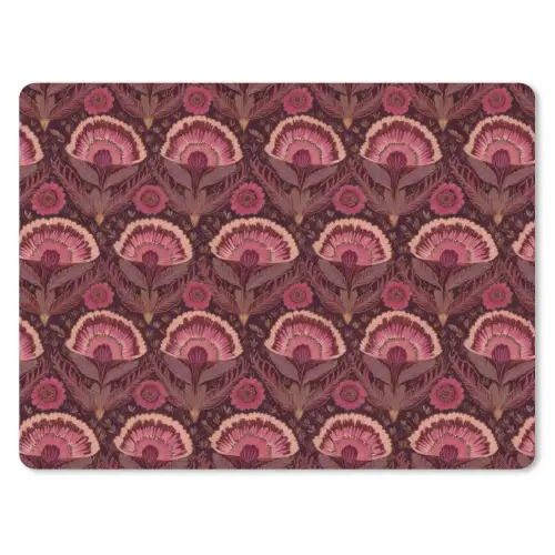 Antiek - Bloemen - Kleurrijk muismat rubber klein 262 -3d