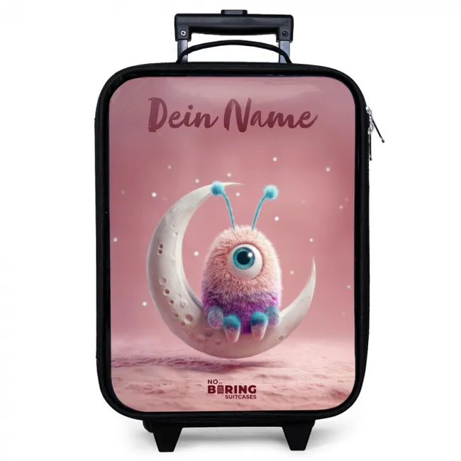 Kinderkoffer mit Name - Mondwippe mit Fluffy Weasel