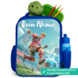 Voetbal - Jongen - Stadion - Elektrisch Kinderrugzak - Blauw middel -inhoud_DE