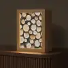 Hout - Boomstammen - Textuur Light Box met kabel (Tafellamp) klein -z3d_website