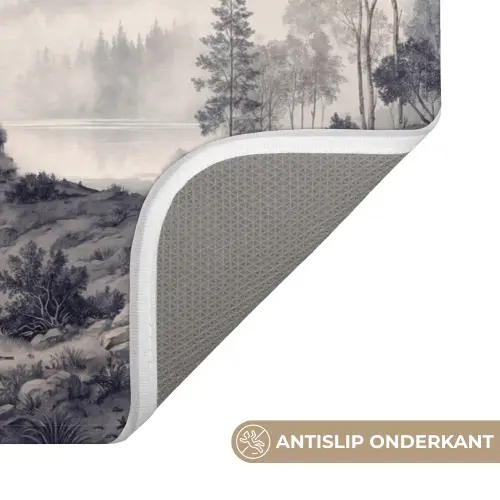 Mistig - Berglandschap - Illustratie Badmat klein -USP_AntislipNL