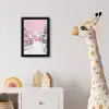 Kerstdorp - Roze - Winter - Sneeuw - Huizen fotolijst zwart zonder passe partout klein -usfeer4_kinderkamer