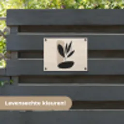 Plant - Beige - Japandi tuinposter los doek klein -sfeer3