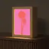 Palmbomen - Modern - Roze Light Box met kabel (Tafellamp) klein -z3d_website