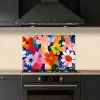 Bloemen - Kleurrijk - Stippen keuken achterwand spatscherm klein -sfeer1