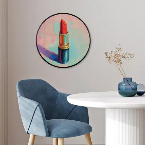 Lippenstift - Rood - Penseelstreken Fotolijst rond zonder passe partout klein -sfeer2