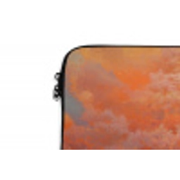 Zee - Boot - Wolken - Oranje laptophoes neopreen klein -detail