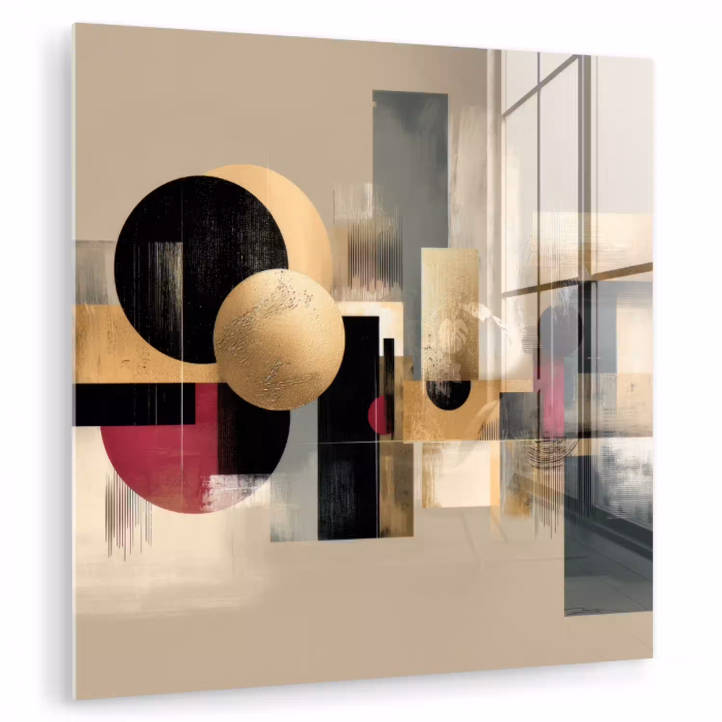 Abstract - Vormen - Beige - Texturen plexiglas 5mm klein -zzzproduct_nieuw