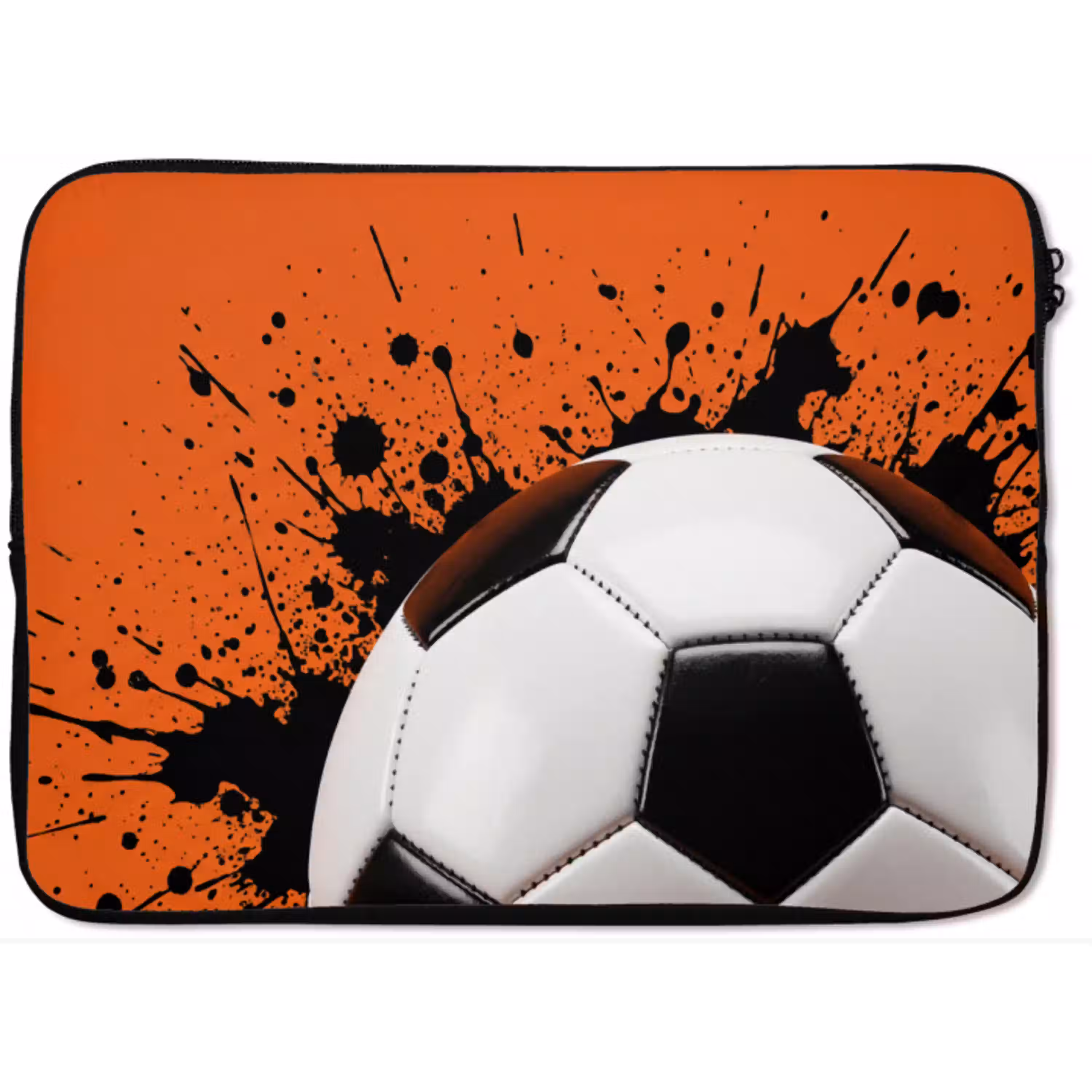 Voetbal - Verf - Sport - Oranje laptophoes neopreen klein -zkaufland3dotto