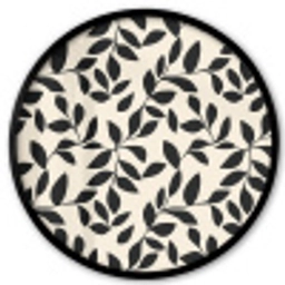 Elegant - Patroon - Zwart - Beige Fotolijst rond zonder passe partout klein 856 -3d