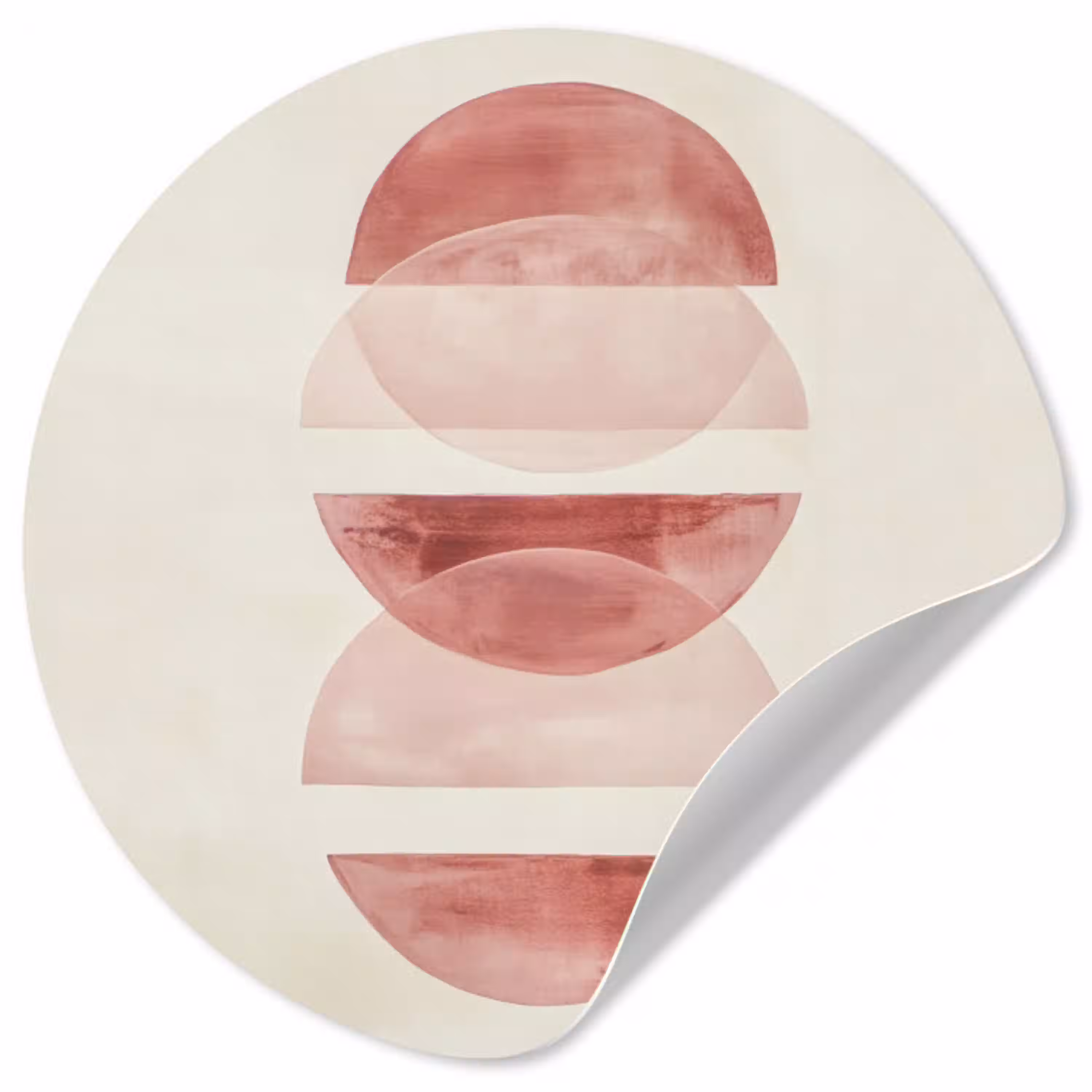 Minimalistisch - Cirkels - Roze Wandcirkel behangsticker klein -3d