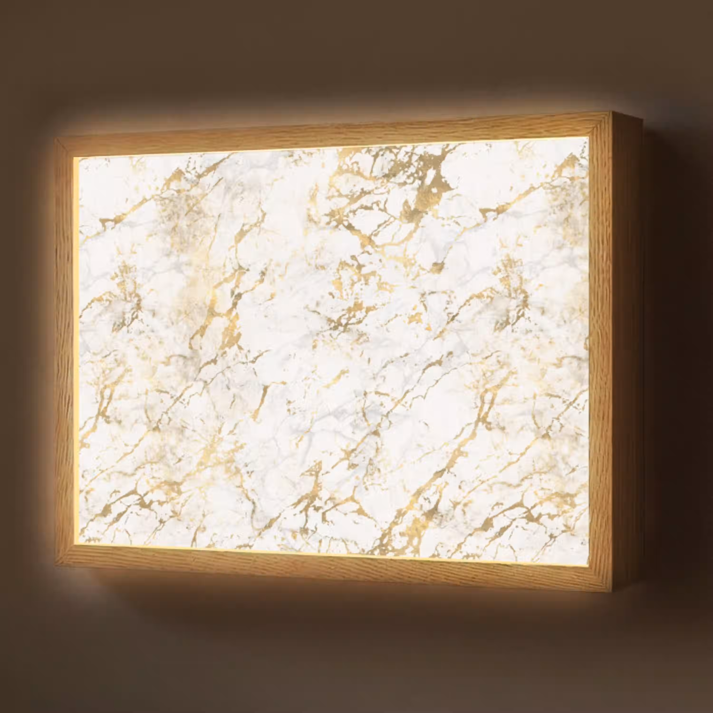Goudspatten - Wit - Marmer Light Box met batterij (Wandlamp) middel 907 -z3d_website
