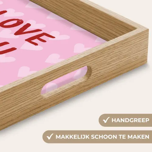Love - Quote - Moeder - Rood Dienblad Rechthoek middel -USP_HandgreepNL