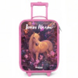 Paard - Bloemen - Paars - Vlinder Kinderkoffer - Roze klein -3d