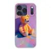 Teddybeer - Schaduw - Penseelstreken - Paars Telefoonhoesje iPhone 17 Pro klein -3d