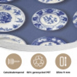 Borden - Floraal - Blauw Akoestische PET Vilt - Rond klein 838 -closeup_NL