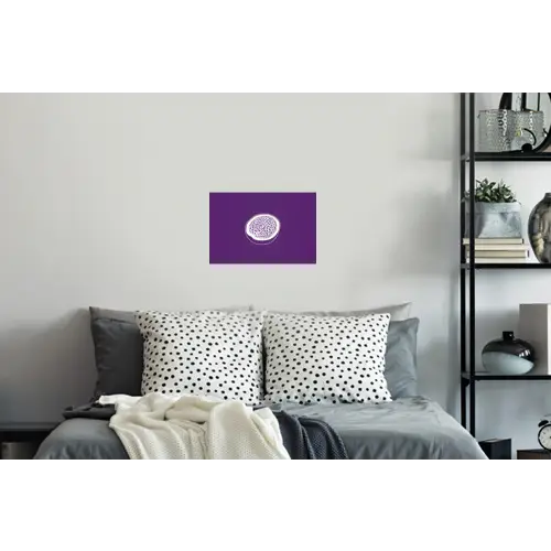 Passievrucht - Zaadjes - Paars - Minimalistisch Muursticker klein -slaapkamer