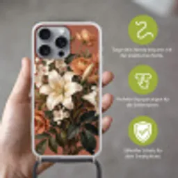 Boeket - Retro - Kleurrijk Hoesje iPhone 16 Pro Max met koord klein -sfeer2_DE