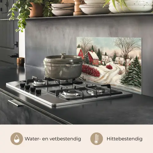 Kerstsfeer - Landelijk - Rood keuken achterwand spatscherm klein -usp_NL