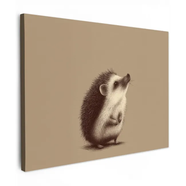 Canvas Print - Hedgehog - Snout - Brown - Spines
