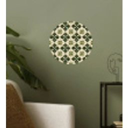 Patroon - Tegel - Groen Wandcirkel behangsticker klein 186 -sfeer2