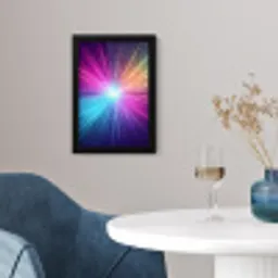 Abstract - Light - Burst - Modern - Colorful fotolijst zwart zonder passe partout klein -sfeer4