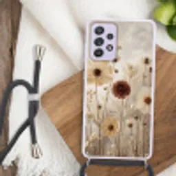 Wilde bloemen - Botanisch - Vintage - Natuur - Rustiek Hoesje Samsung Galaxy A52 5G met koord klein -sfeer4