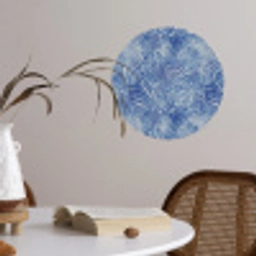 Modern - Abstract - Blauw Wandcirkel behangsticker klein 186 -sfeer3
