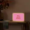 Moeder - Boodschap -Roze Light Box met kabel (Tafellamp) klein -sfeer4