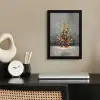 Kerstboom - Cadeaus - Rood - Goud fotolijst zwart zonder passe partout klein -sfeer1