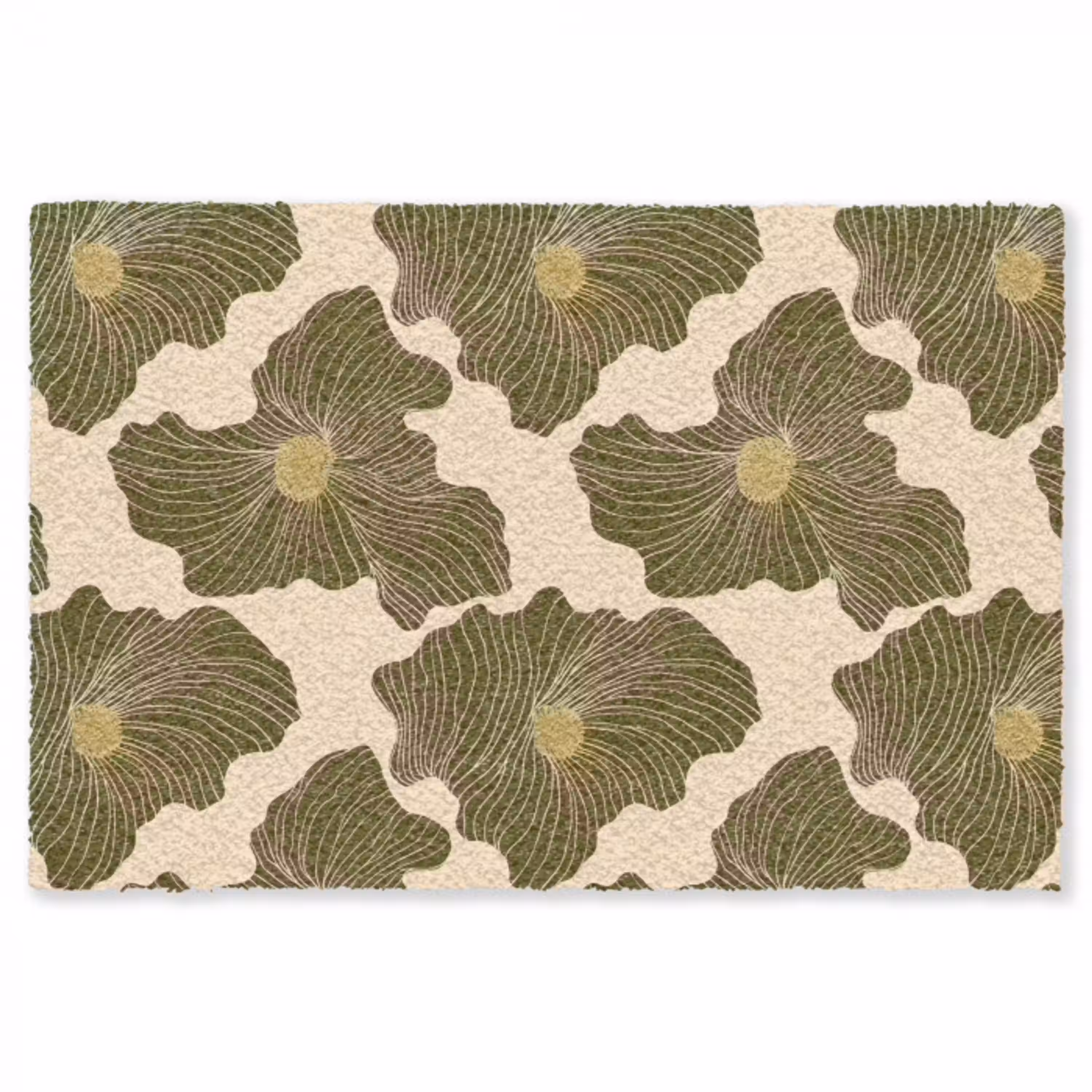Modern - Abstract - Groen Vloerkleed Rechthoek klein 1091 -3d