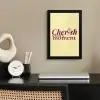 Cherish every moment - Cocktailglas - Geel fotolijst zwart zonder passe partout klein -sfeer1
