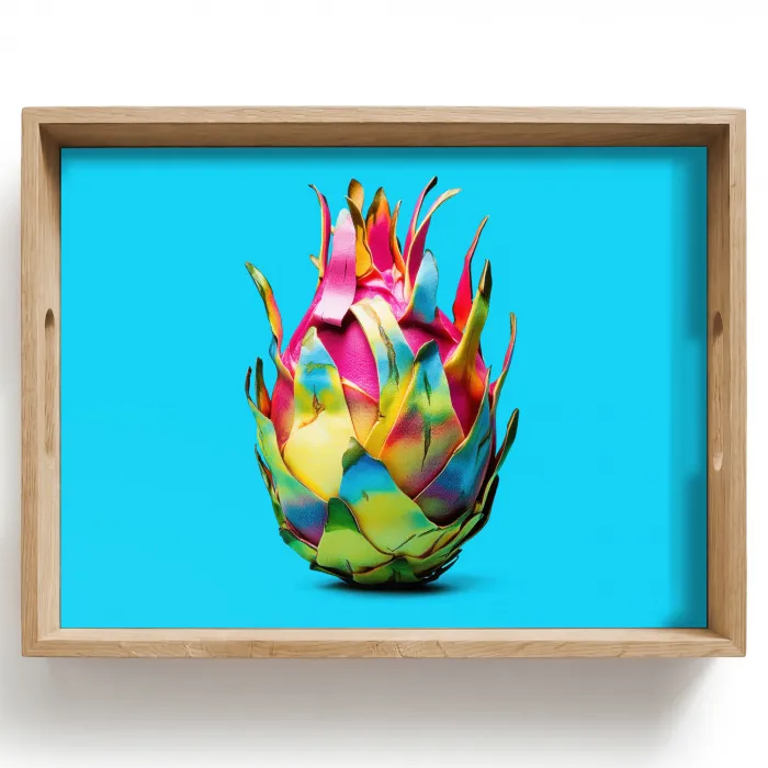 Drakenfruit - Blauw - Levendig Dienblad Rechthoek middel -z3d_shopping