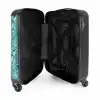 Palm bladeren patroon kleurrijk blauw NBS - Handbagage koffer - Volwassenen Unisex middel -binnenkant
