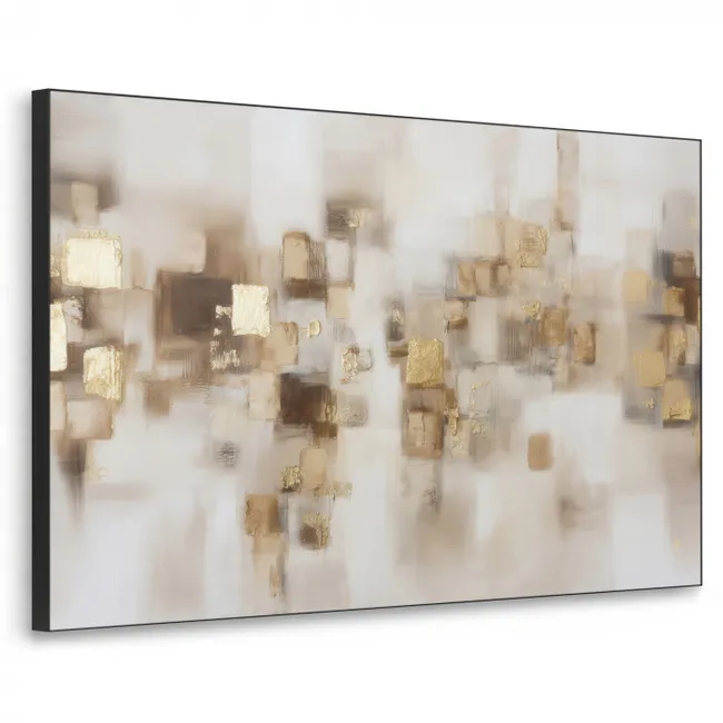 Art Frame - Abstrakte Quadrate - Erdtöne - Neblig