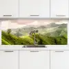 Landschap - Heuvels - Groen keuken achterwand 2 middel -3d